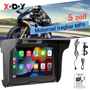 XGODY 5" Motorrad Wasserdicht Autoradio GPS Navigation IOS Carplay Mirror Link - Bild 1 von 14