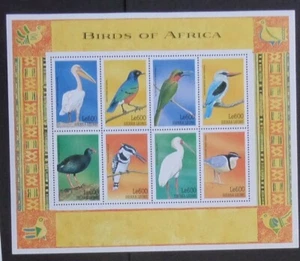 Sierra Leona 1999 Hoja de Pájaros Pelícano Estornino Rey Pescador Sin montar como Estampillada sin montar o nunca montada um - Imagen 1 de 1