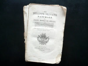 Das Naturprivatrecht von Franc. Zeiller Adel G. Silvestri Mailand 1830 - Bild 1 von 4