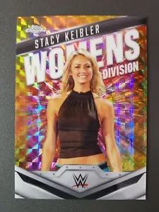 2025 Topps Chrome WWE #WD-STA WOMEN'S DIVISION STACY KEIBLER GEOMETRIC GOLD /50 - Picture 1 of 2