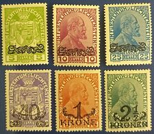 Liechtenstein 1920 stamps Overprint Scott# LI 11-16 Complete set MLH Lot 178