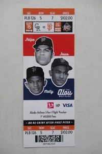 SAN FRANCISCO GIANTS VS ROCKIES 9/15/2018 FULL TICKET ~ THE ALOU BROTHERS - Picture 1 of 1