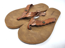 Maui & Sons Niki Women's Flip Flop Sandals Brown/Tan 8 US