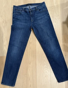 J BRAND - JOHNNY MID RISE BOY FIT - WOMEN'S BLUE DENIM JEANS SZ 28 PRE-OWNED - Picture 1 of 13