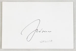 POLAND Lech Walesa original SIGNATURE nobel peace prize statesman POLISH ussr - Picture 1 of 2