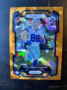 2023 Panini Prizm Luke Schoonmaker Orange Ice Prizm RC SP #325 Dallas Cowboys - Bild 1 von 2
