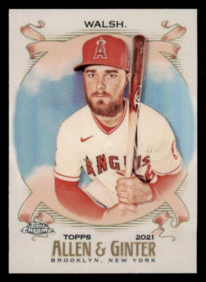 2021 Topps Allen and Ginter Chrome Refractors #174 Jared Walsh (ref Y02291) - Image 1 of 2