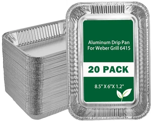 20pk Grill Drip Pans for Weber Spirit Genesis Q Series Disposable Grease Liners - Picture 1 of 7