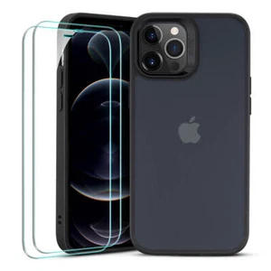 ESR Classic Tough Case + 2 Pack Screen Shield for iPhone 12 / 12 Pro - Black - Picture 1 of 10