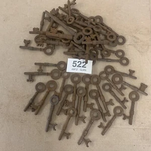50 Old English Hospital Asylum Antique Inc Master Key Skeleton Key Gibbons 522 - Picture 1 of 16