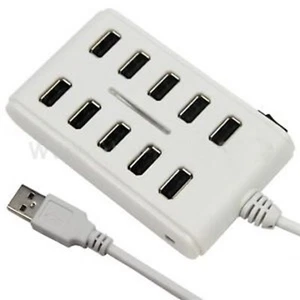 Hub USB 2.0 De 10 Puertos Color: Blanco - Imagen 1 de 4
