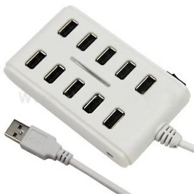 Hub USB 2.0 A 10 Porte Colore: Bianco - Immagine 1 di 4