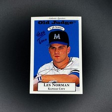 LES NORMAN 1996 SIGNATURE ROOKIES OLD JUDGE #24 AUTO /6000 Kansas City - 2