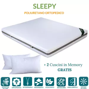 Materasso Matrimoniale 170x200 Waterfoam ORTOPEDICO Alto 20 cm + Cuscini GRATIS - Imagen 1 de 6