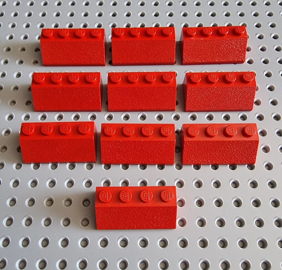LEGO Schrägstein Dachstein rot 10 stk 2x4 red Slope brick 3037 R3 - Bild 1 von 1