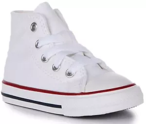 Converse 7J253C All Star Classic Hi Top Trainer White Infants UK 4 - 10 - Picture 1 of 12