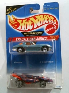 1995 Hot Wheels Krackle Car Series 2 Pack Turboa and Corvette - Green/Purple - Bild 1 von 1