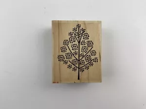 leafy dot flowering tree Rubber wood Stamp crafting scrapbooking card making - Picture 1 of 4