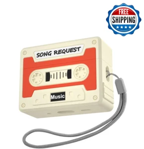 Retro Cassette Tape Recorder Design Silicone Case for AirPods Pro 1st/2nd Gen - Picture 1 of 4