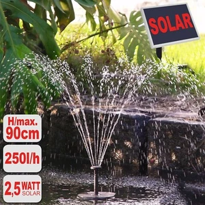 BOMBA DE ESTANQUE SOLAR MARRÓN FUENTE JARDÍN ESTANQUE BOMBA ADORNO JUEGO AGUA - Imagen 1 de 8