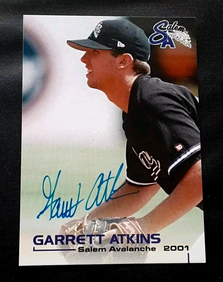 TARJETA DE NOVATO DE BÉISBOL DE LIGAS MENORES FIRMADA AUTOGRAFIADA POR GARRETT ATKINS ROCKIES  Foto 1 de 1