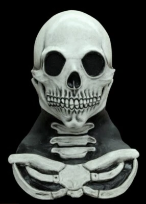 Full Head Skull Mask with Skeleton Chest Piece Halloween Cosplay Dress Up - Image 1 of 3