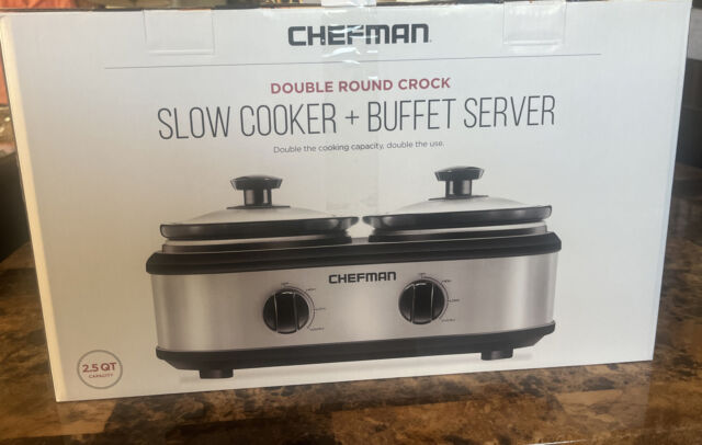  Chefman 5 Qt. Slow Cooker, All-Natural, Glaze & Chemical-Free  Pot , Stovetop or Oven Cooking, Dishwasher Safe Crock; Naturally Nonstick &  Paleo-Friendly, Low-Lead Stoneware, Bonus Recipes Included: Home & Kitchen