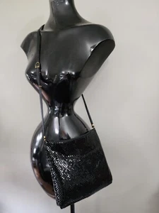 Whiting and Davis Black Chain Mail/Mesh Link Evening Bag With Tags Never Used - Picture 1 of 4
