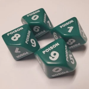 Spindown venenoso grande de gran tamaño d10 para Magic: The Gathering (paquete de 4) - Imagen 1 de 5