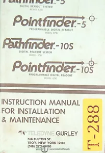Teledyne Gurley Pathfinder Pointfinder 8780 8790 8792, Manual de Mantenimiento DRO - Imagen 1 de 5