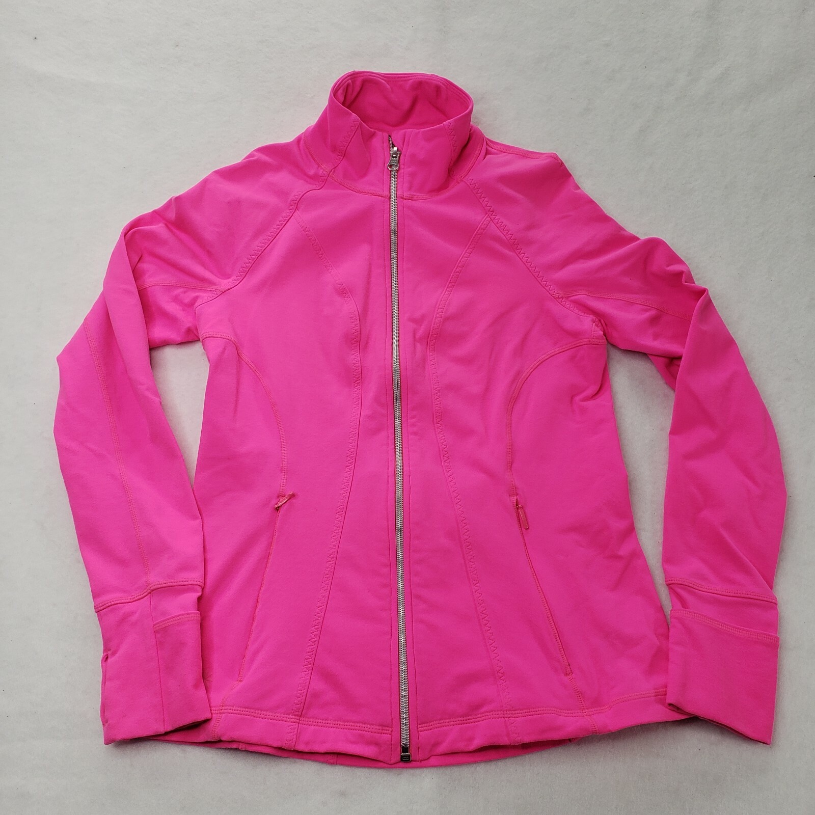 Full Zip Fitted Track Jacket Size 