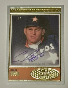 2018 Topps Brooklyn Collection Craig Biggio AUTO Autograph 1/1 MINT! HOF - Picture 1 of 2