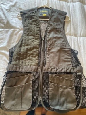 Cabela's Vest Men's Outdoor Gear Mesh Fishing Jacket Pockets Zip Green Size M - Image 1 of 4