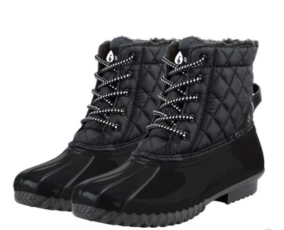 Sporto Ladies' Size 9 Duck Boot Water Repellant, Black, New in Box - Image 1 of 4