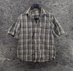 Carhartt button up shirt men's Medium relaxed fit plaid short sleeve - Picture 1 of 12