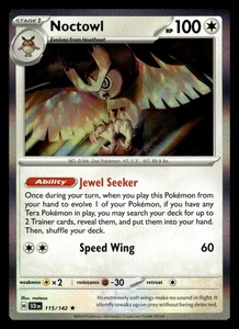 Noctowl Holo Common 127/162 SV05: Temporal Forces Pokemon Card - Picture 1 of 2