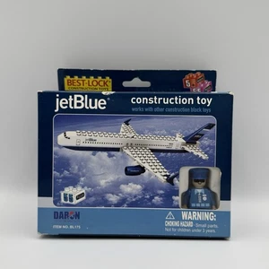 jetBlue Best-Lock Construction Toy Airplane + Pilot NIB 2006 BL175 Daron 55 Pcs - Picture 1 of 11
