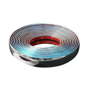 5M Car Bumper Door Edge Lip Guard Chrome Decor Protector Moulding Trim Strip - Picture 1 of 18