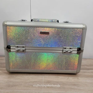 Sephora Pro Hartschalen Make Up Reisekoffer Silber & Regenbogen 13,5 x 9,5 x 8,5 - Bild 1 von 12
