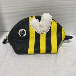 Betsey Johnson Bumble Bee Cosmetic Makeup Bag Quilted - Picture 1 of 6
