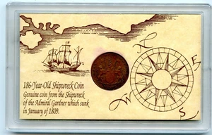 1808 ADMIRAL GARDNER SCHIFFBRUCH KUPFERMÜNZE !!! - Bild 1 von 2