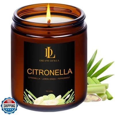 Citronella Candles Outdoor, Citronella Scented Candle, Natural Soy Wax Candle - Image 1 of 4