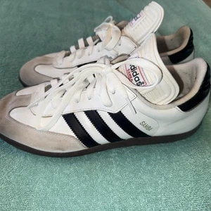 Adidas Samba Classic Hombre Fútbol Suela de Goma — Talla 8.5 Lengua Larga. Blanco Negro - Imagen 1 de 7