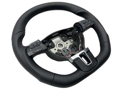 AUSTAUSCH Lenkrad Lederlenkrad Vw Touran 1T3 Multifunktion Daumen Abgeflacht - Bild 1 von 4