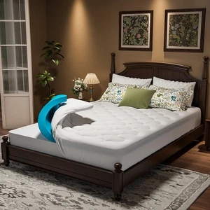 Coprimaterasso King Raffreddamento 4 Pollici Doppio Strato, 2 Pollici Gel Memory Foam, 2 Inc... - Foto 1 di 9