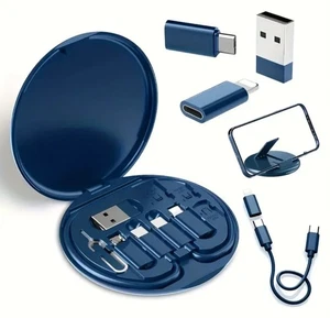 8-in-1 Multi Charging Cable Adapter Kit USB-C Micro USB Travel Set - Picture 1 of 6