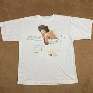 Janet Jackson 1995 Summer Tour T-Shirt weiß XL signiert - Bild 1 von 8