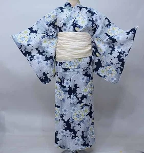 Set due pezzi yukata & Obi da donna, separati, taglia gratuita - Foto 1 di 9
