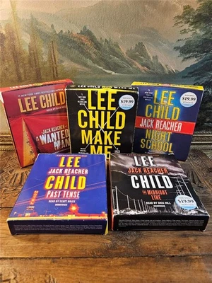 5 LEE CHILD Jack Reacher CD Audiobooks Wanted Midnight Past Make Night School - Image 1 of 3