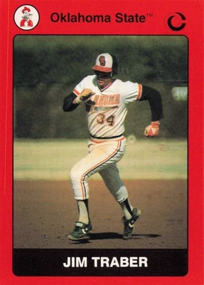 1991 Collegiate Collection Oklahoma State Cowboys #90 Jim Traber - Image 1 of 2